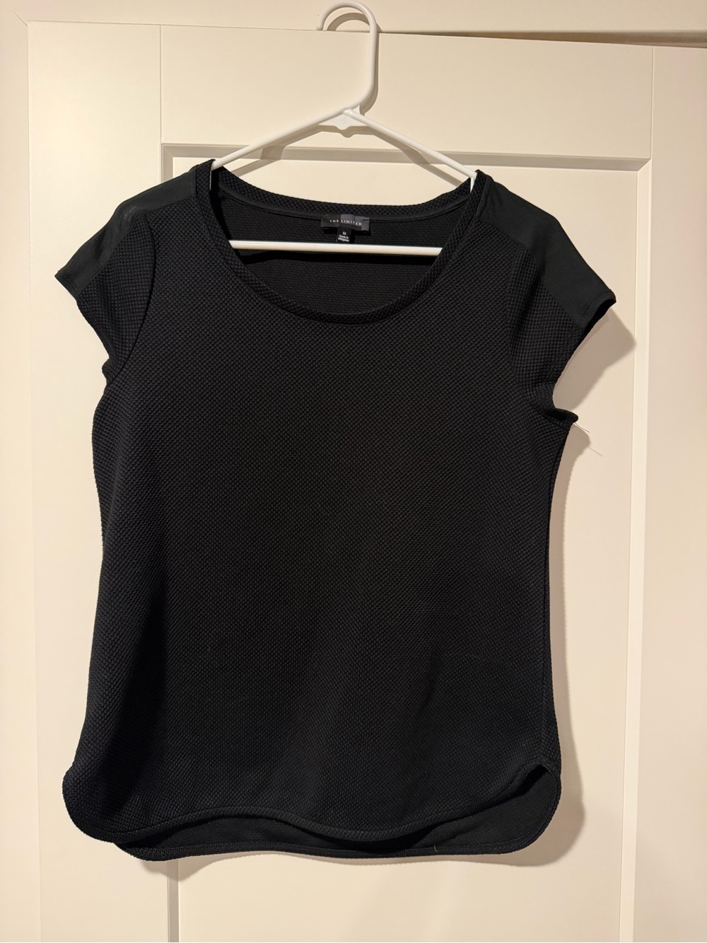 The Limited Black Textured Short Sleeve Tee